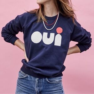 Clare V. | Oui Crewneck Sweatshirt Size: Small